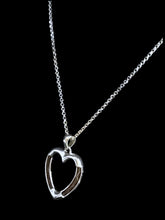 Load image into Gallery viewer, Sterling Silver Equestrian Heart Horsehair Pendant
