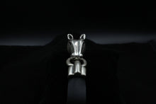 Load image into Gallery viewer, Large Horse-Head Silver Pewter Black Leather Bracelet - Elegant Elements By Kelly
