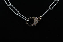 Load image into Gallery viewer, Paperclip Oxidized Silver &amp; Gold Filled Necklace - Elegant Elements By Kelly
