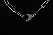 Load image into Gallery viewer, Paperclip Oxidized Silver &amp; Gold Filled Necklace
